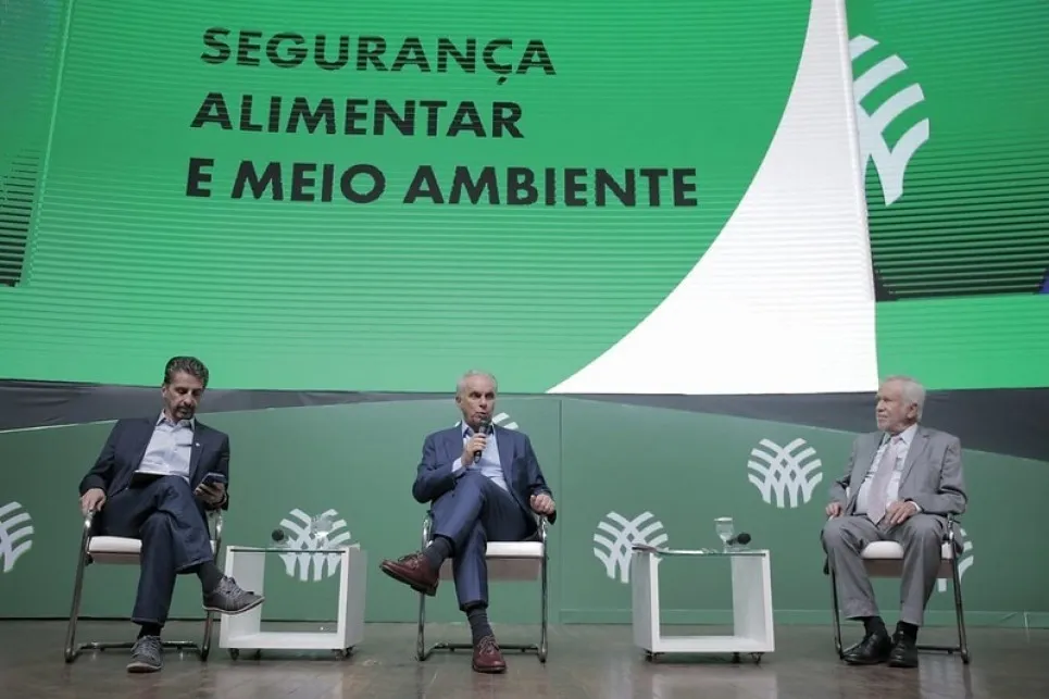 Os ministros do Meio Ambiente, Joaquim Leite, e da Agricultura, Marcos Montes durante Encontro Nacional do Agro 